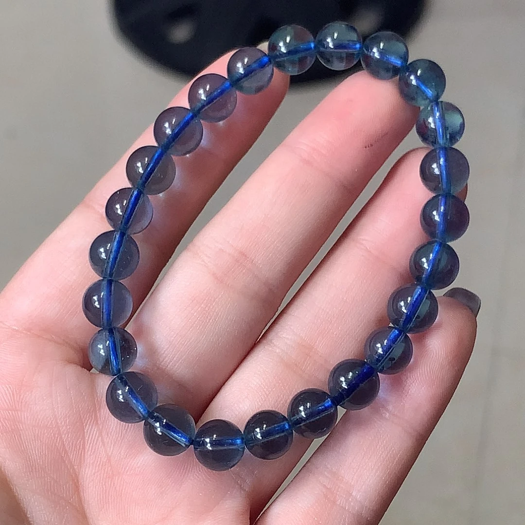 未镶嵌手串海蓝宝石超鬼蓝7m+【1200元】要拍12件