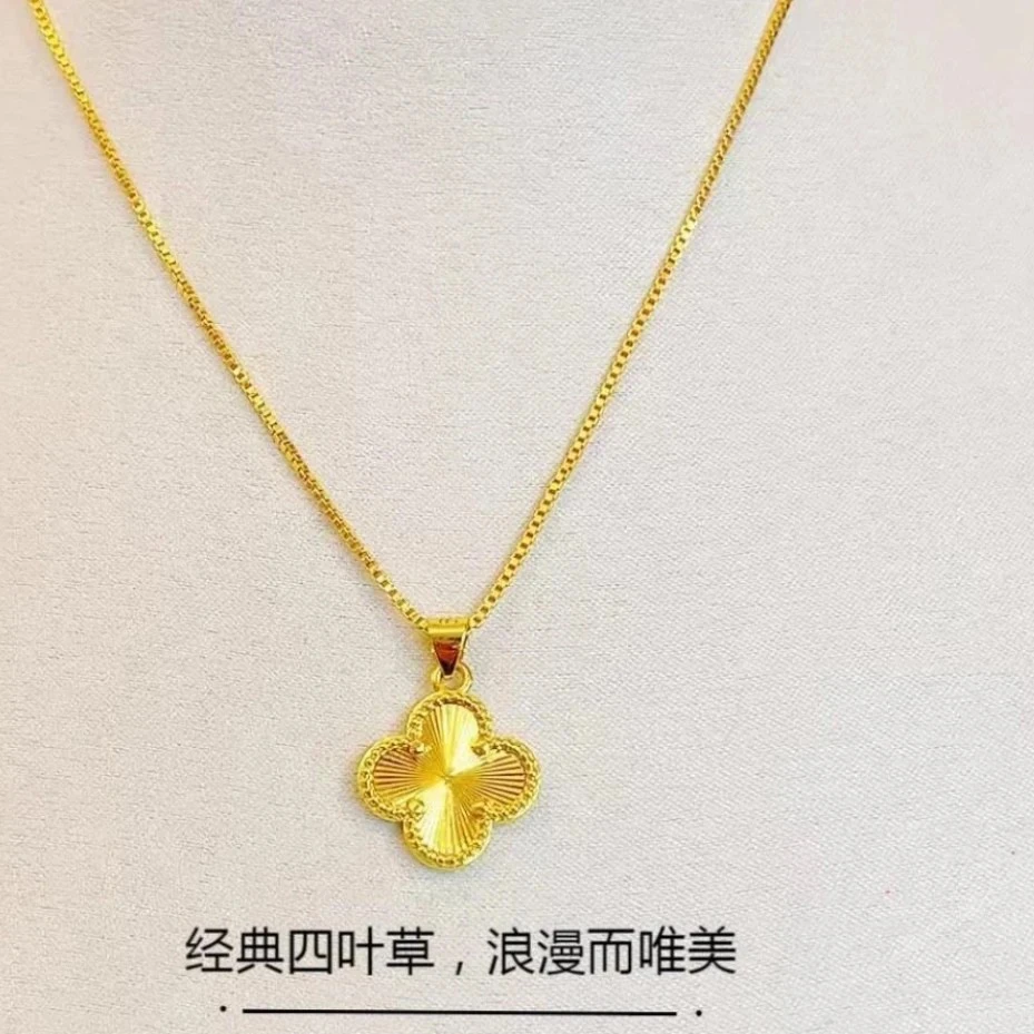 铜合金项链 四叶草项链浪漫原创设计精致女士0081