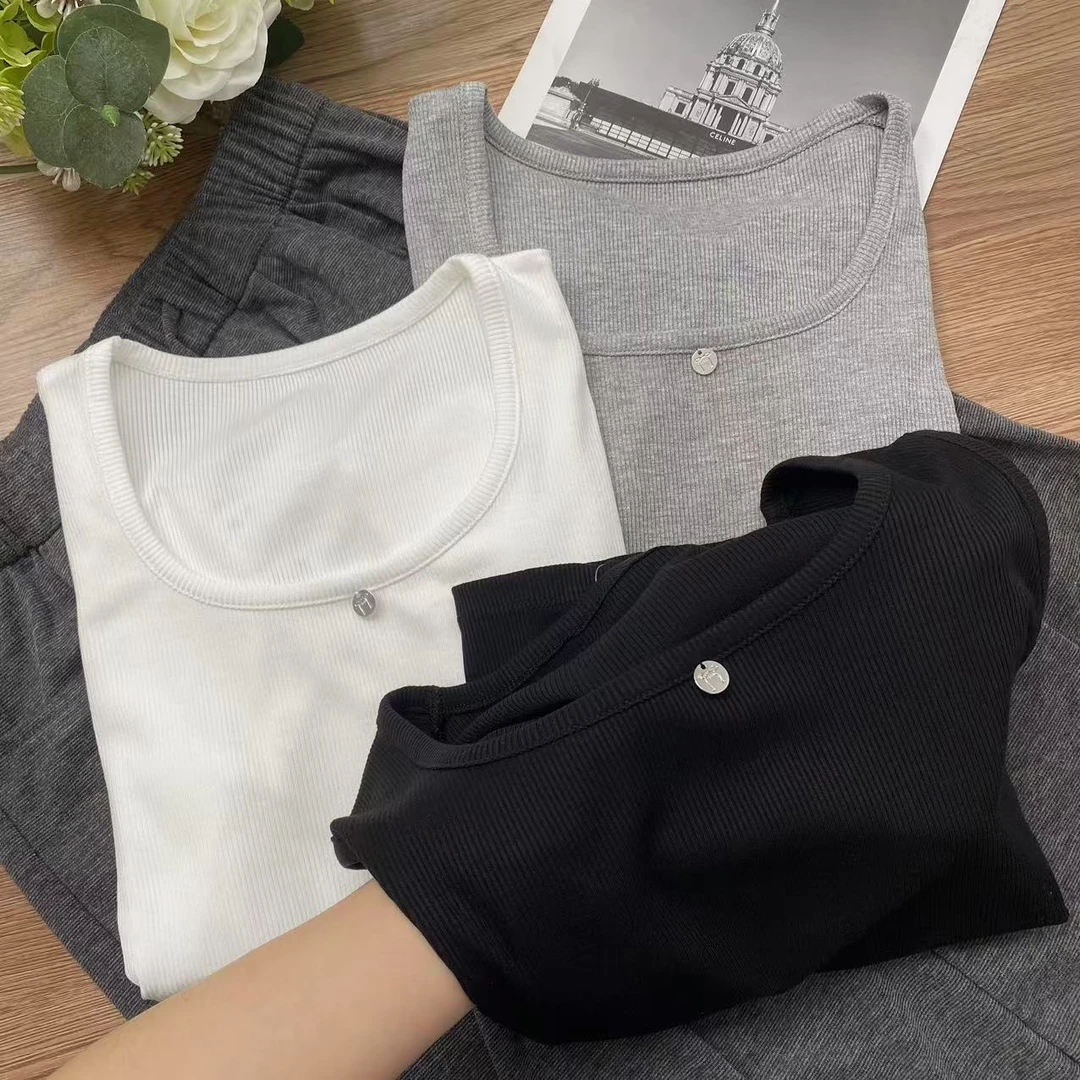 韩单小银片背心」夏天的凉快搭子~简约百搭无袖针织衫Y6719