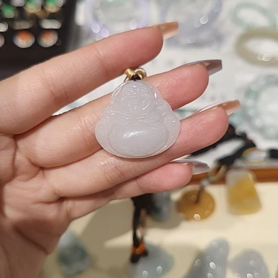 翡翠未镶嵌颈饰天然缅甸翡翠a货佛公吊坠