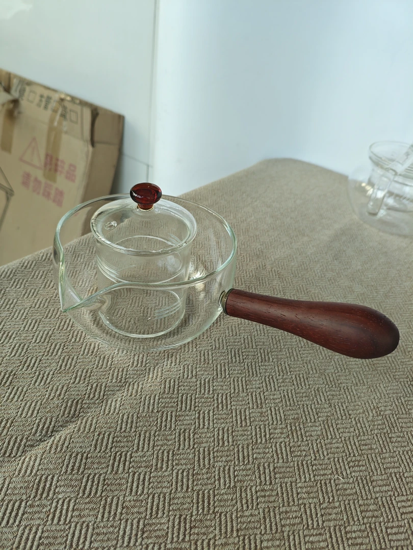 围炉煮茶带木长把可加热高硼玻璃容量430ml