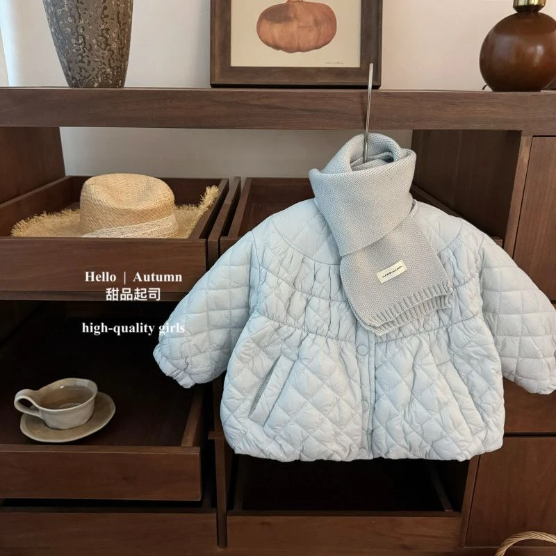 女童冬季棉服2025新款儿童加厚冬装加绒女宝宝洋气保暖棉衣袄新款