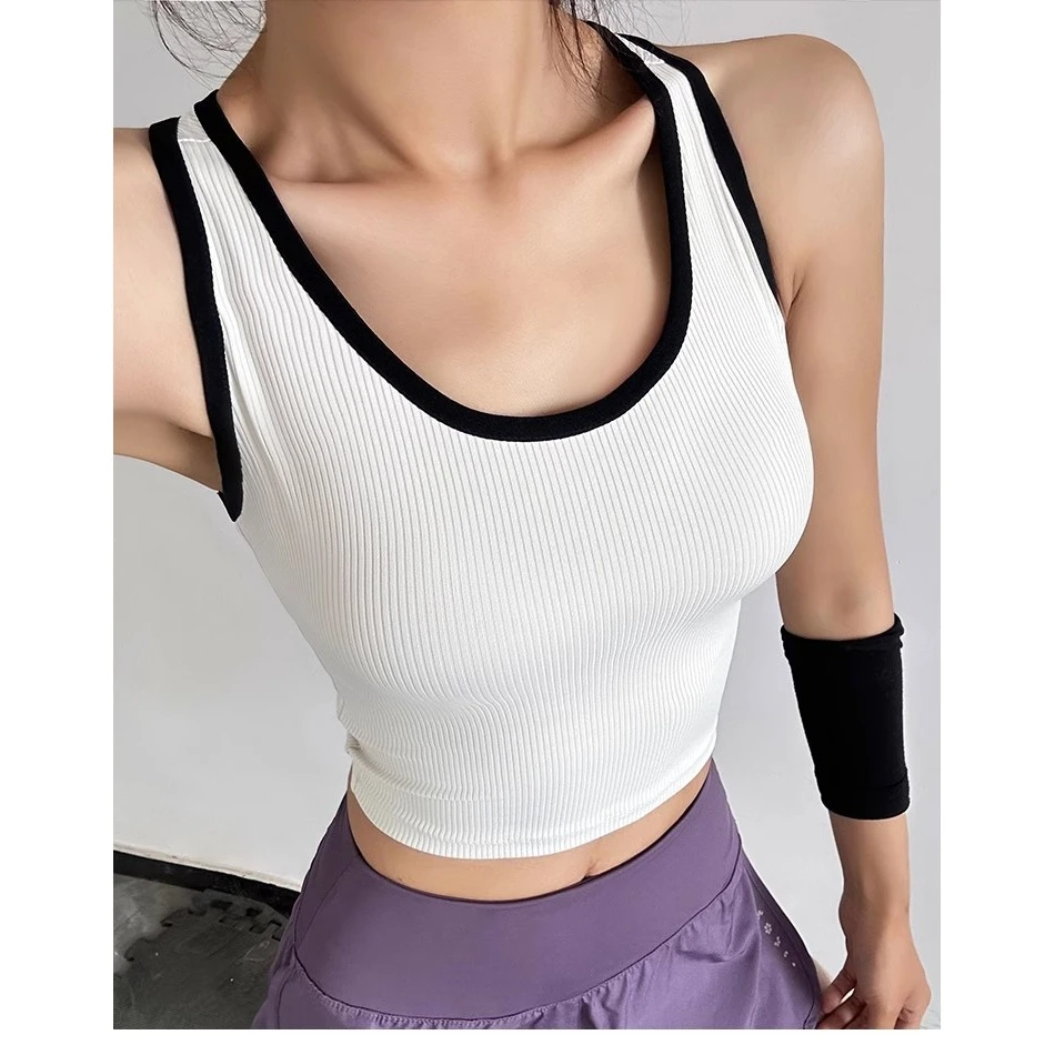 白010罗纹一体工字背心 巨型安妮 孤品高端健身运动瑜伽服