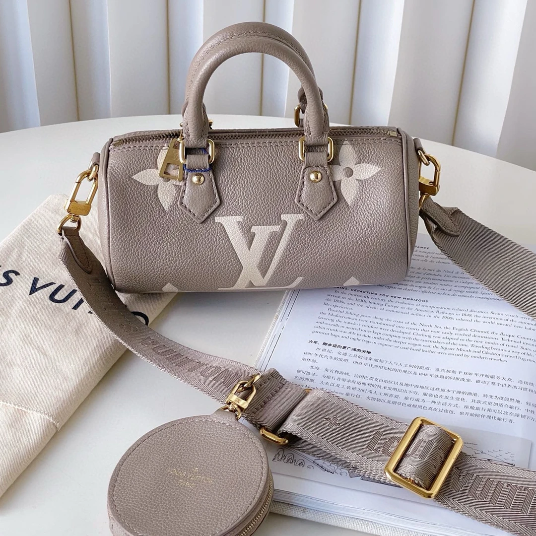 99新 LouisVuitton/路易威登 灰色巴比龙斜挎包芯片款 CJM2-6697