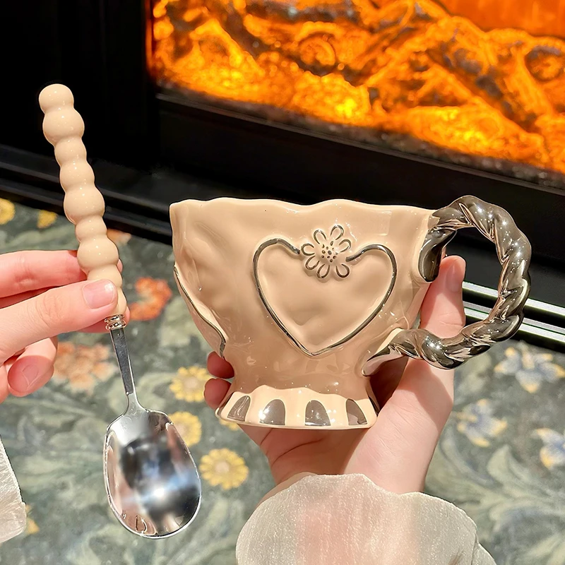 【直播】高颜值马克杯家用2025新款陶瓷喝水杯女生办公室精致咖啡杯