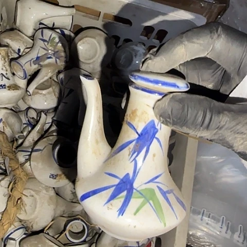 瓷片国营厂库存醋壶