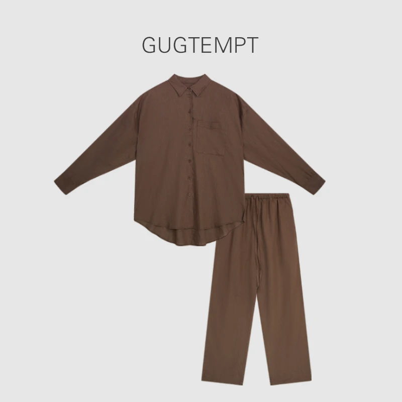 【GUGTEMPT】亚麻气质套装轻奢帅气松弛感休闲防晒套装