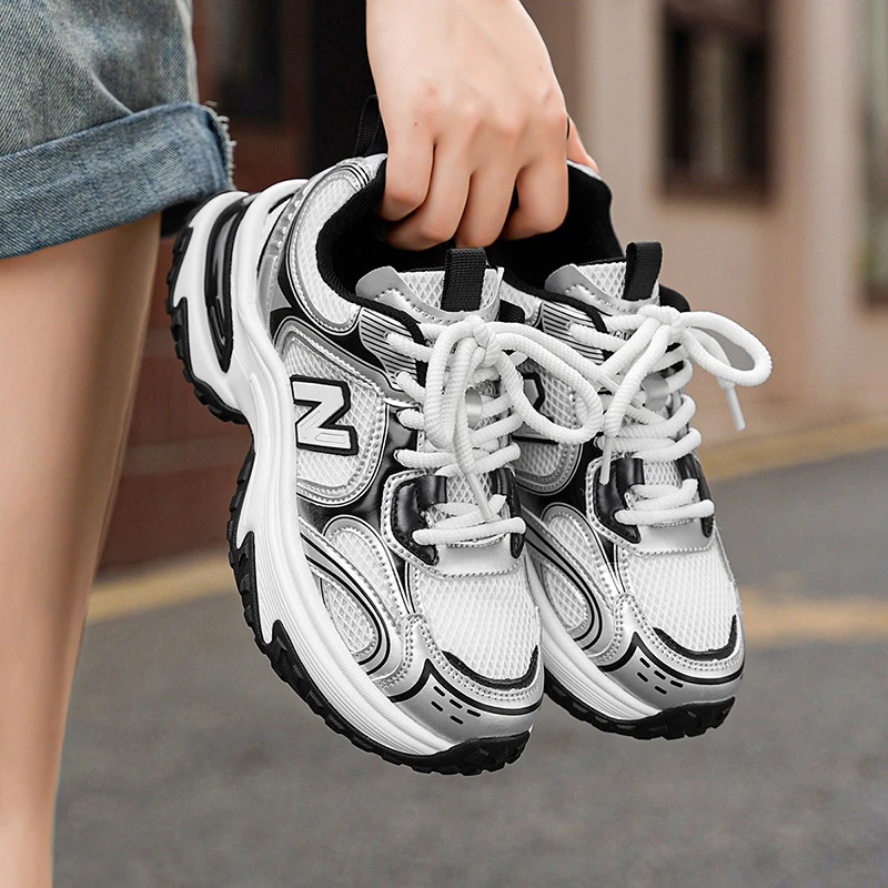 新百伦正品情侣厚底老爹鞋透气网面时尚休闲户外运动鞋