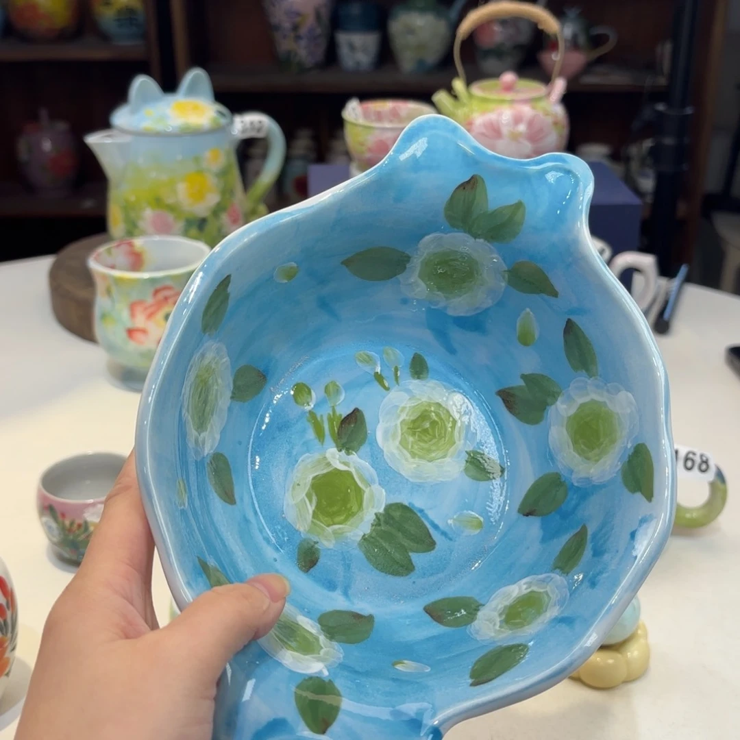 景德镇手绘高温釉下彩陶瓷茶具