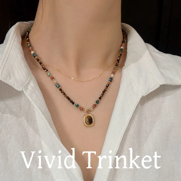 钛钢石英石项链 Vivi【虎眼】秋冬锁骨链气质高级感百搭项链