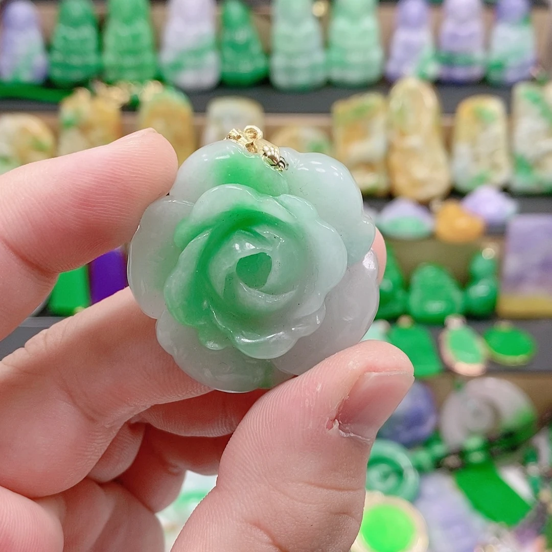 【闪购商品】吊坠(赠链)银S925镶嵌翡翠