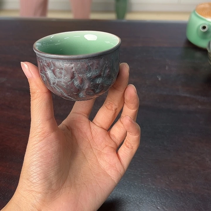 龙泉云间青瓷小米茶器