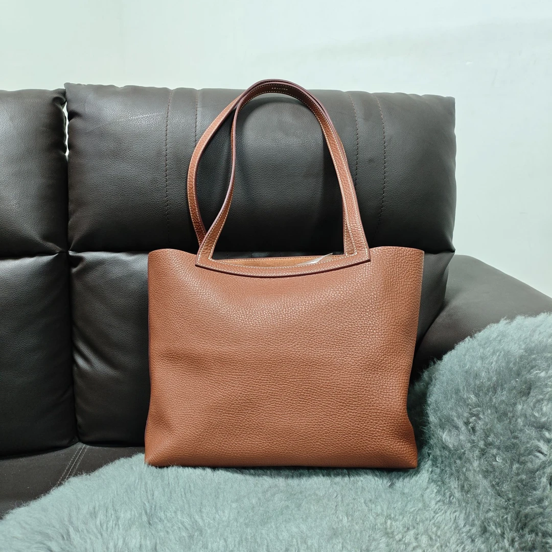 【小包快跑】牛皮大托特包 单肩手提女包休闲时尚百搭