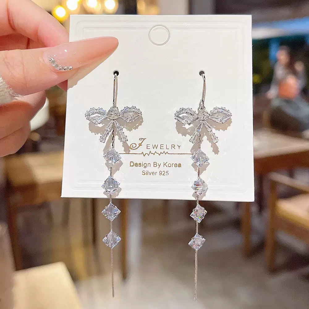 合金合成锆石耳饰 4352【秋也】轻奢耳饰