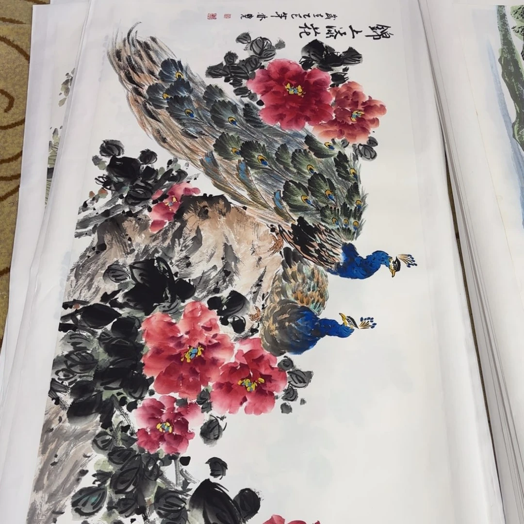 国画赵林晓四尺李欣主播