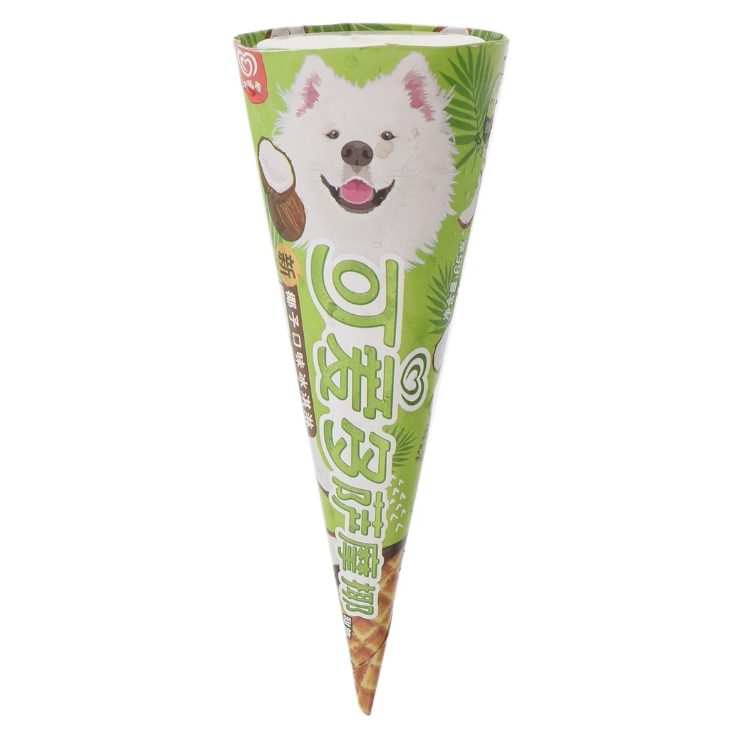 和路雪可爱多甜筒萨摩椰冰淇淋椰子口味 70g雪糕同城配