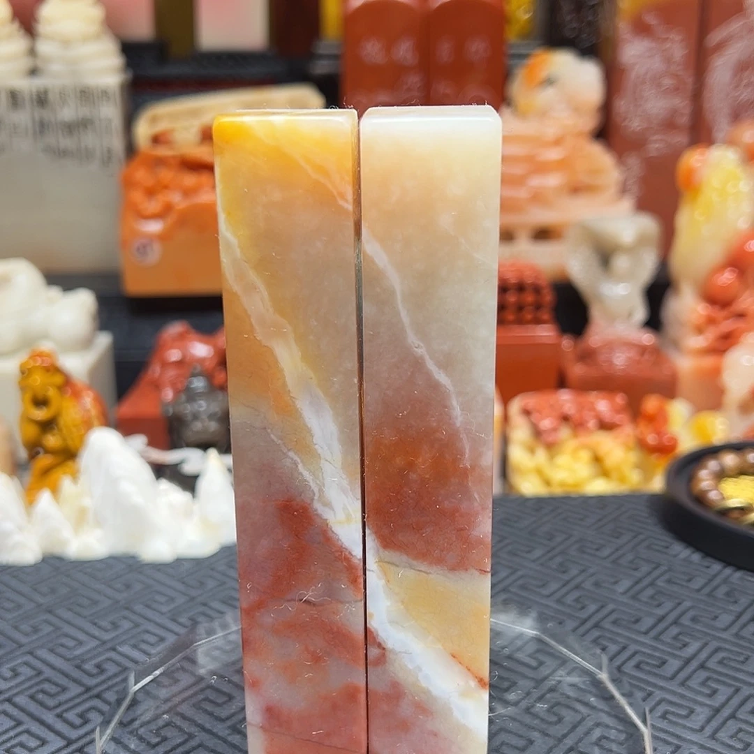 寿山石杜林批发一对