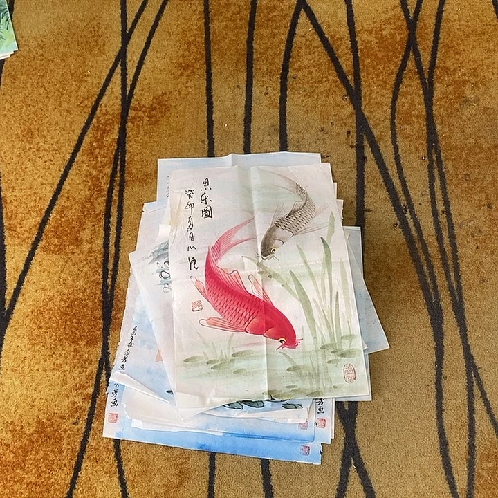 秀***姐国画周秀芳35/50手绘画芯