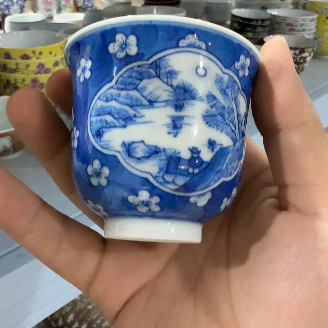 瓷片摆件手绘瓷器全部处理
