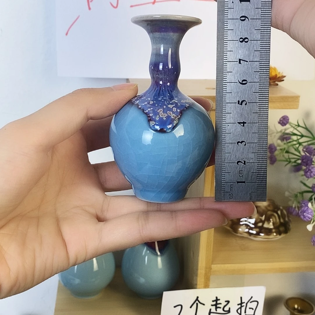 摆件景德镇高温陶瓷小花瓶