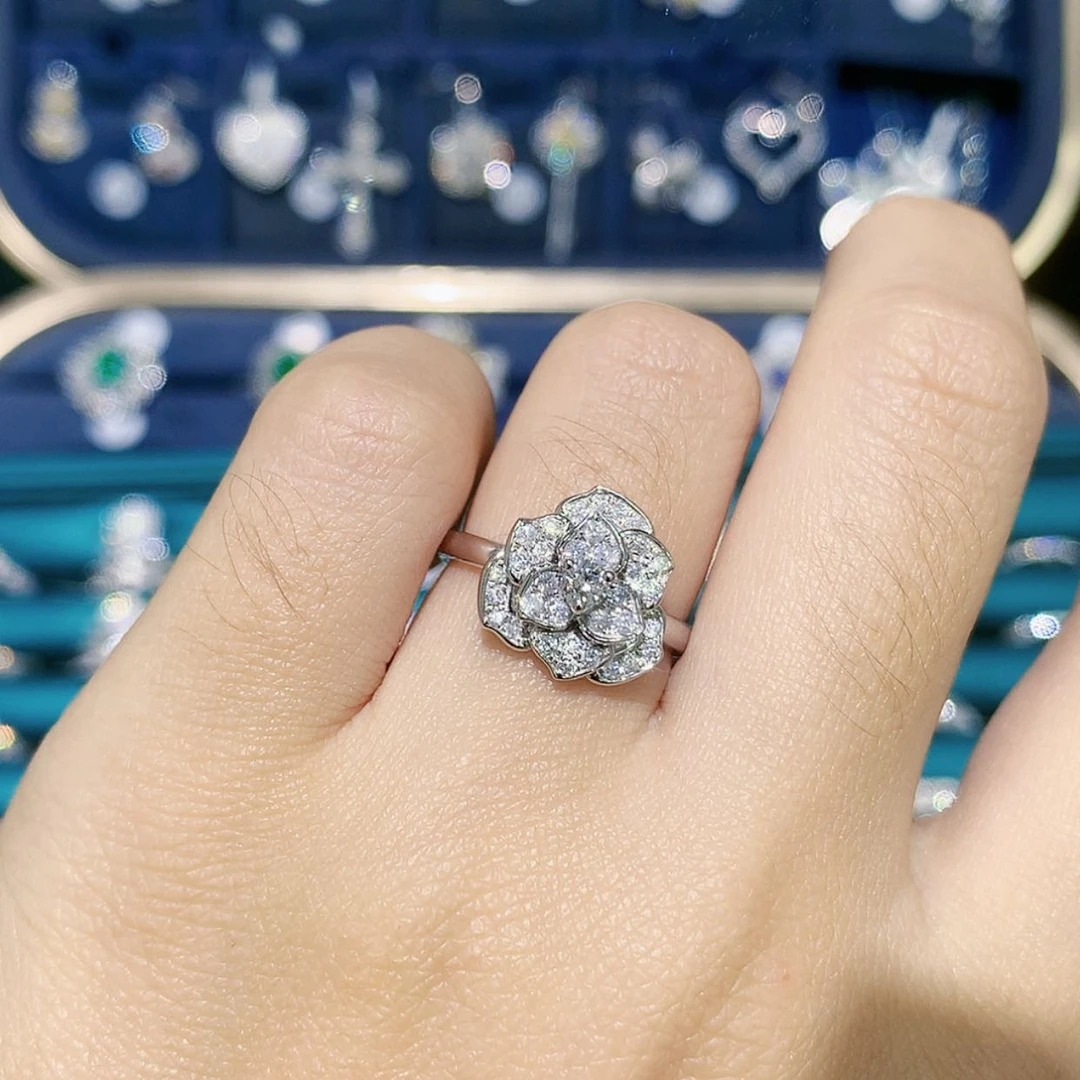 【闪购商品】铂Pt900镶嵌戒指/指环钻石