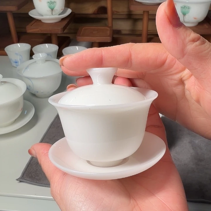 璞玉三才盖碗盖下60