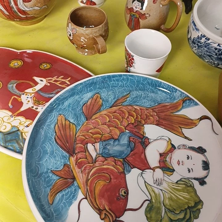 盘好*儿景德镇手绘釉下彩手绘
