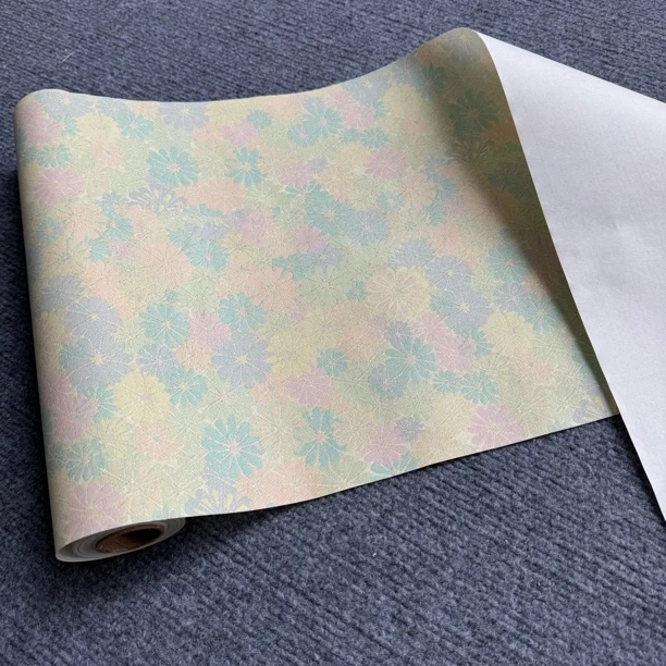 【蜡染珠光繁花长卷】大风堂蜡染半生熟毛笔书法国画作品宣纸