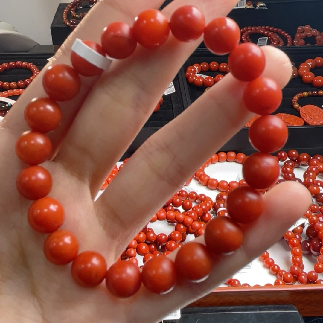 未镶嵌五岔路哑光9m南红玛瑙