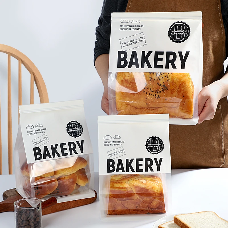 450克开窗切片面包袋子吐司包装袋麻薯牛角包八边封铁丝自封定制