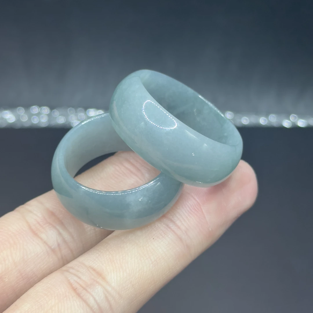 【东北哥精选】翡翠宽版戒指L18【多样性发其一】约卡10mm