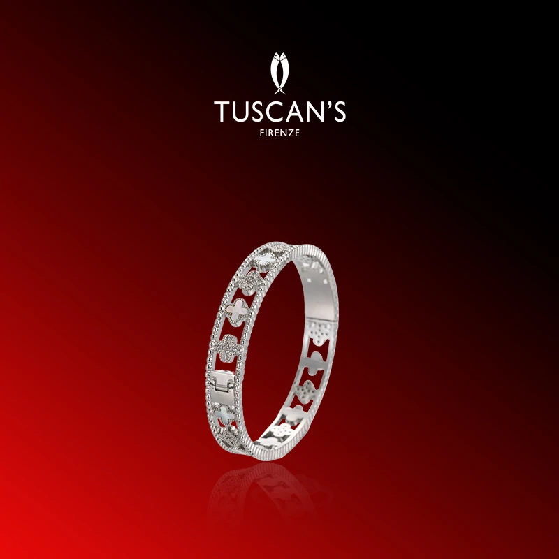 铜合金仿珍珠手镯 TUSCAN'S 铜合金仿珍珠手镯 气质满钻手环天然