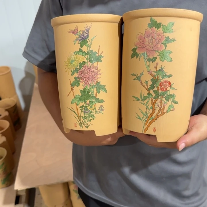 紫砂紫砂花盆破损补发高度22口径14俩只