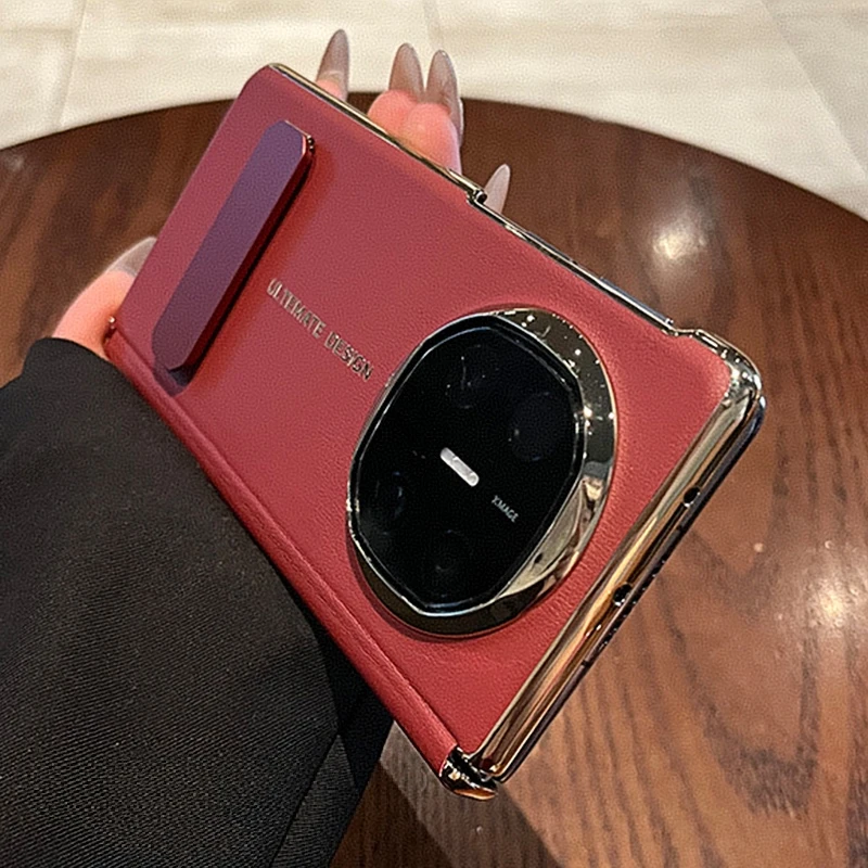 MateX6轻奢真皮适用华为折叠屏手机中轴全包铰链保护华为x6手机壳