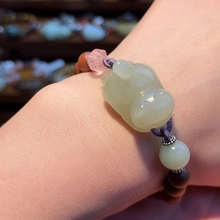 和田玉未镶嵌手链