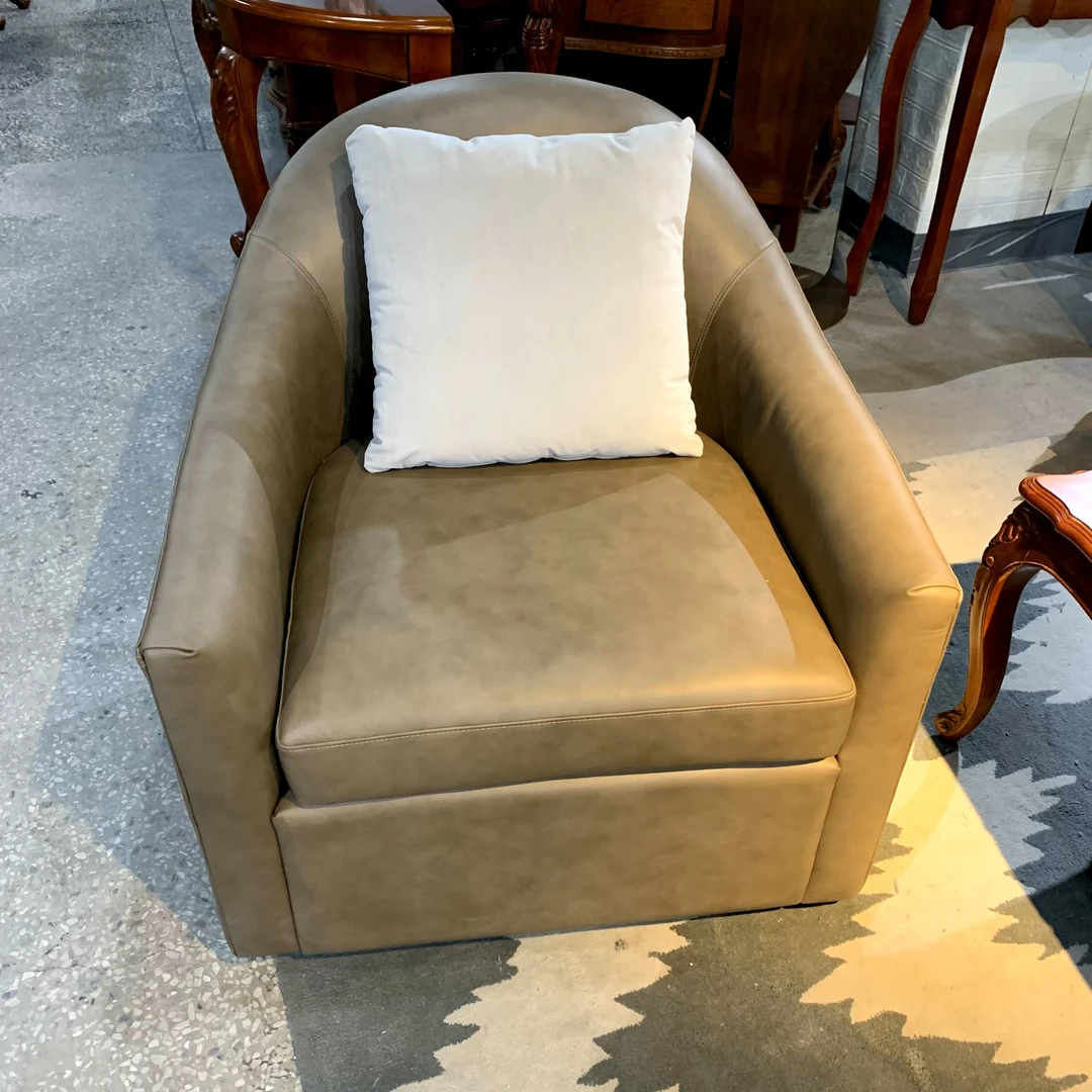 真皮羽绒小户型沙发实木真皮沙发美式复古