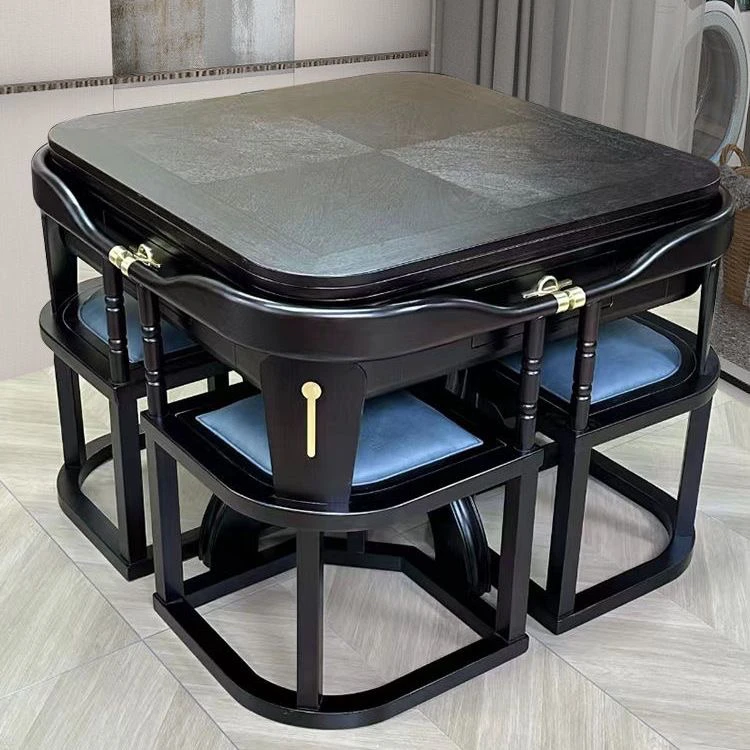 家用全自动实木麻将机餐桌茶桌一体两用适合小户型