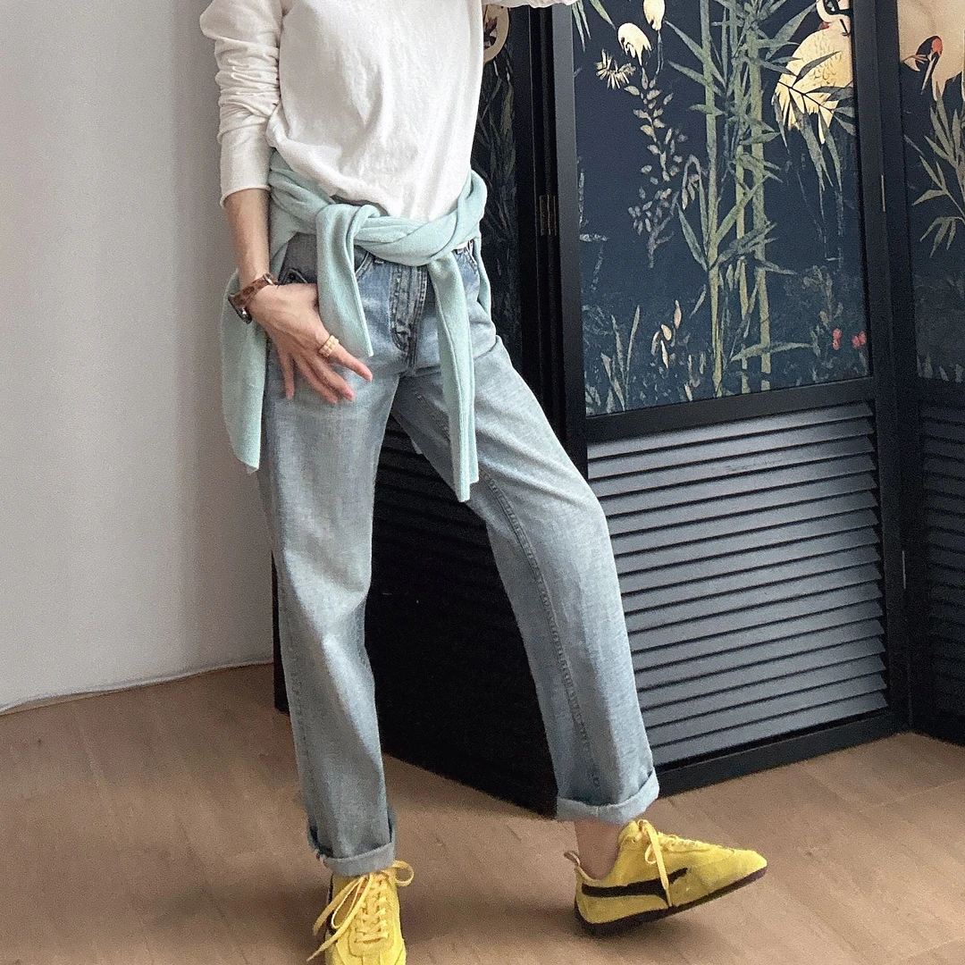 Action Studios【订货会】新款蓝色极简风牛仔裤9260