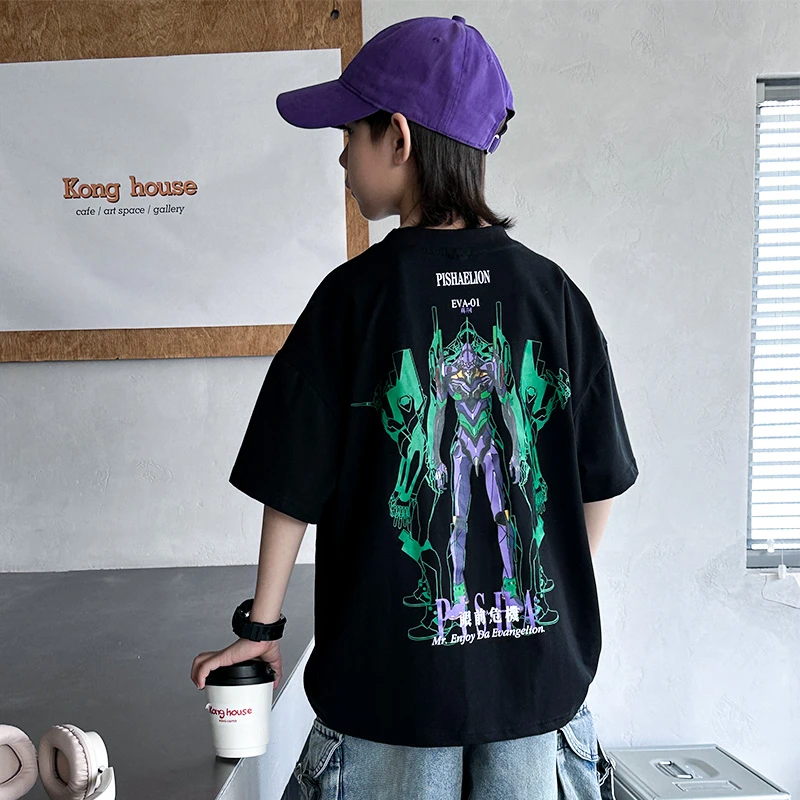 童装男童短袖T恤夏装儿童服装男款衣服6-12岁中大童痞帅潮酷童装