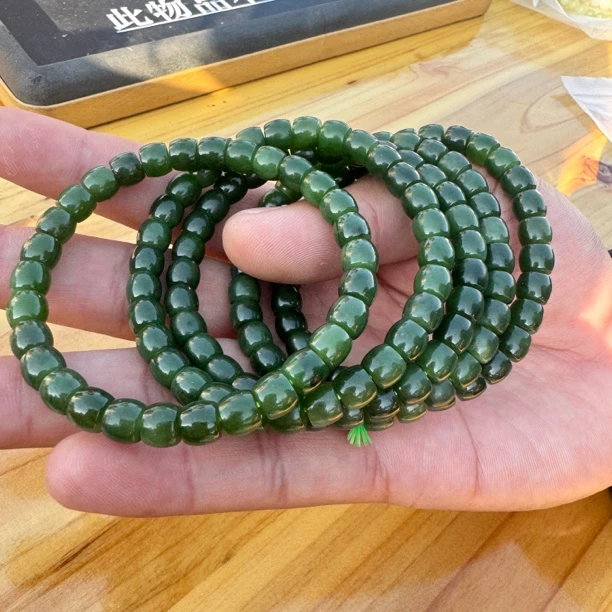 和田玉碧玉直切手串