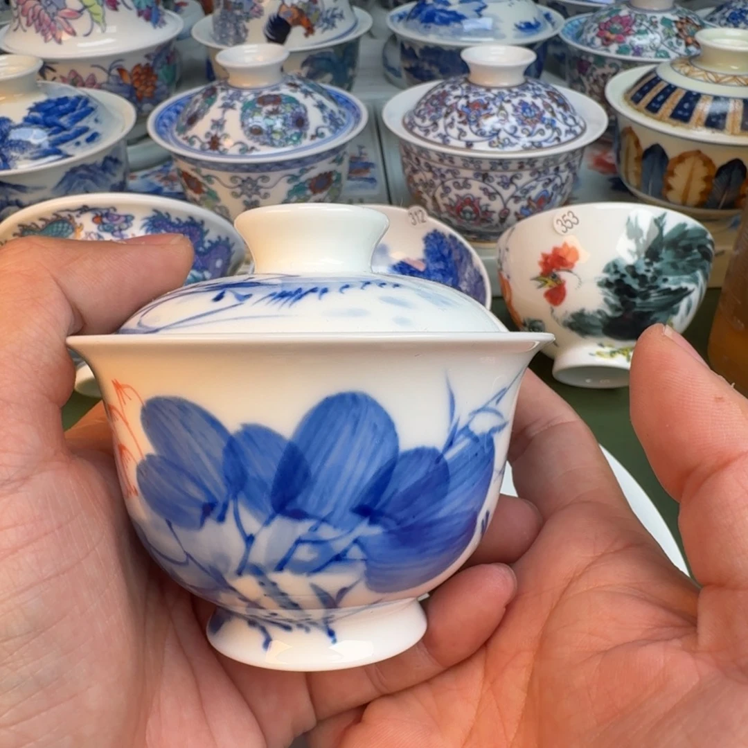 陶纯手工纯手绘茶具石头370