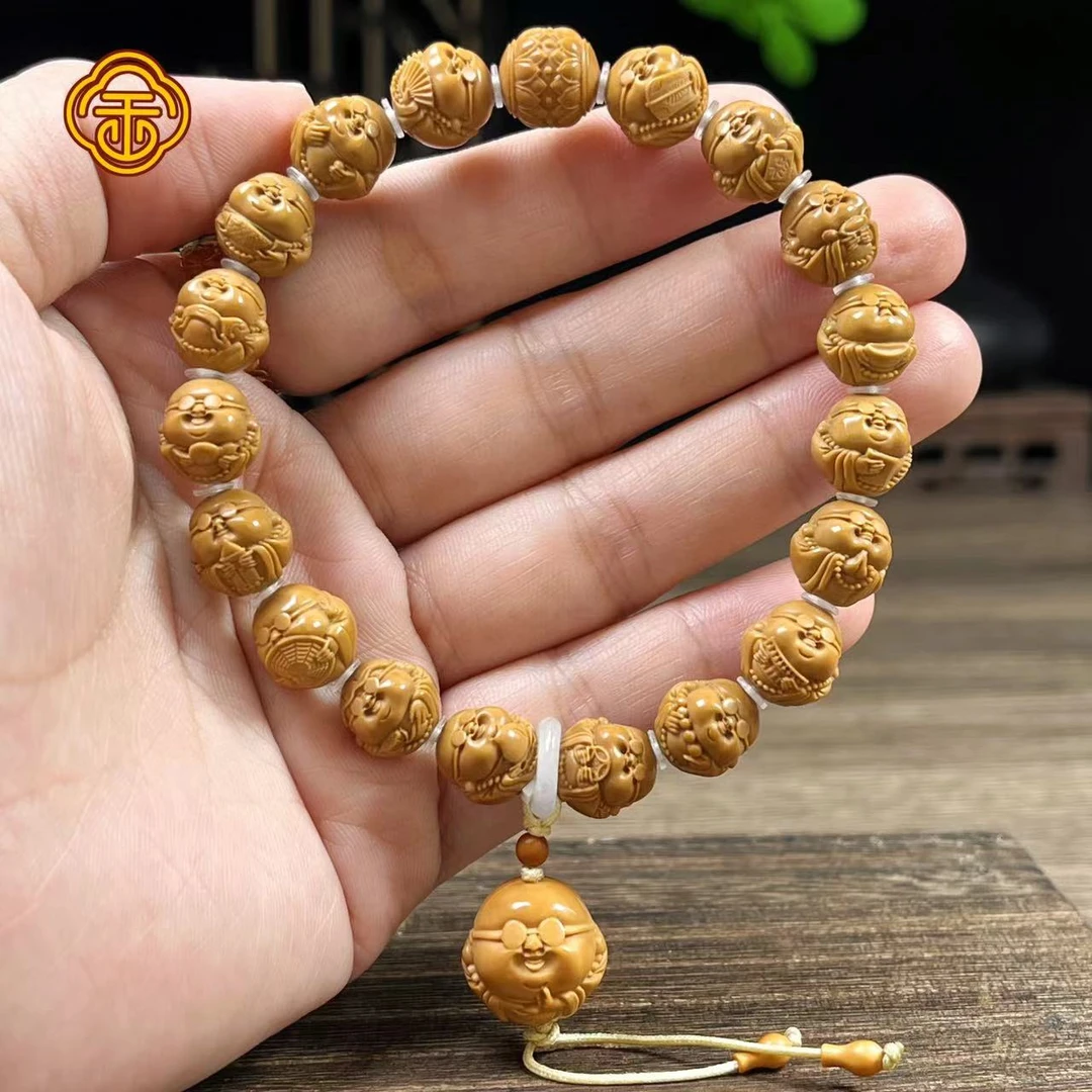 A 猴头核桃 1.1暴富弥勒 文玩手串 A