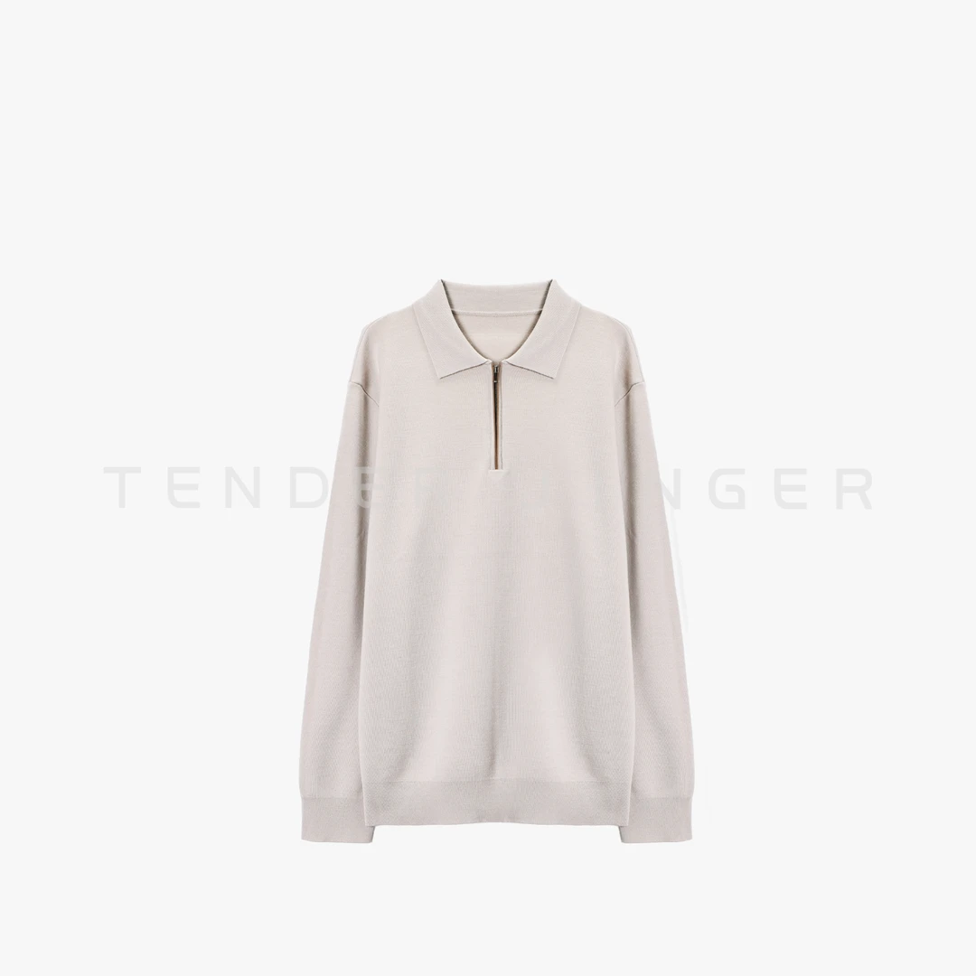 Tender Jinger｜男士冬季亲肤半拉链可机洗绵羊毛衫 T512DKJ18156