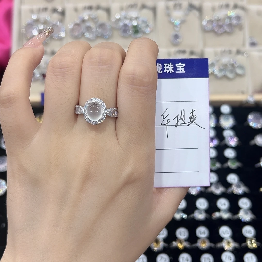 华****黄晶银S925镶嵌戒指