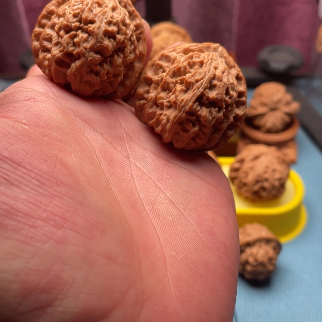 核桃把件全品40尺寸三角白