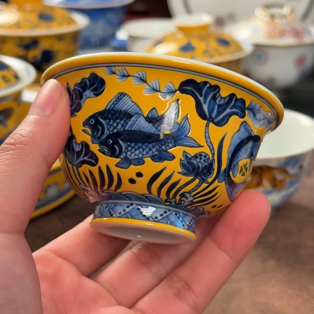 胖**妃纯手工手绘陶瓷茶具