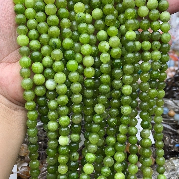 玛瑙/玉髓未镶嵌珠宝半成品2条8mm橄榄石几颗有瑕