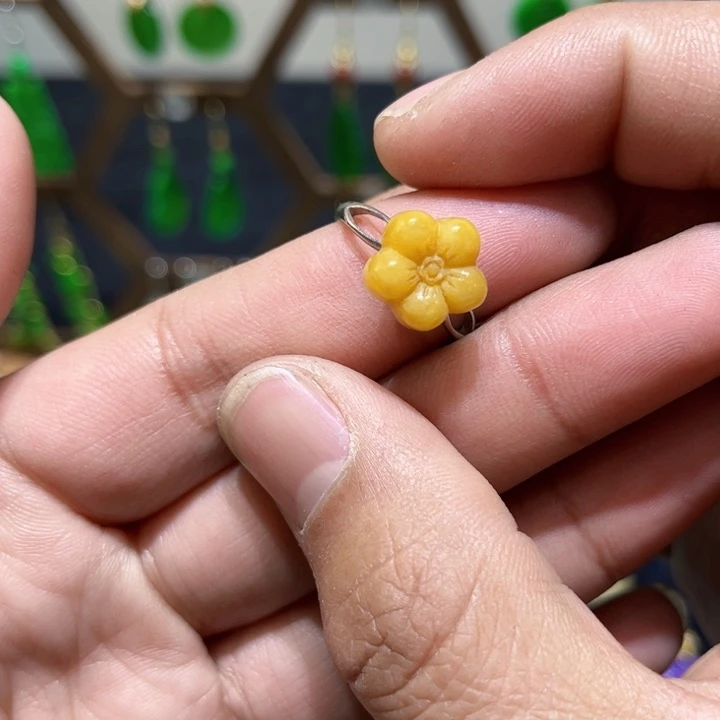 翡翠颈饰银S925镶嵌介子