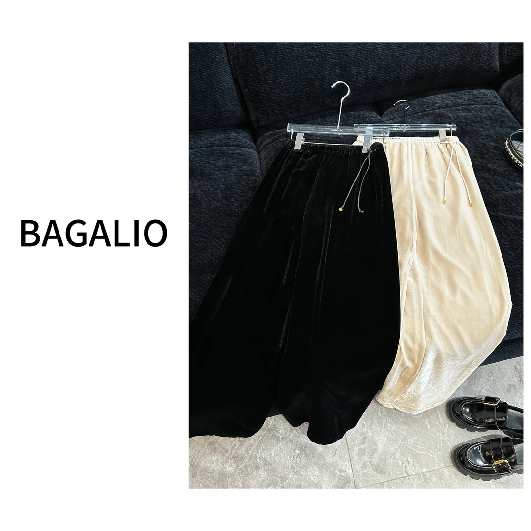 【BAGALIO】新中式国风 真丝丝绒长裤 2413