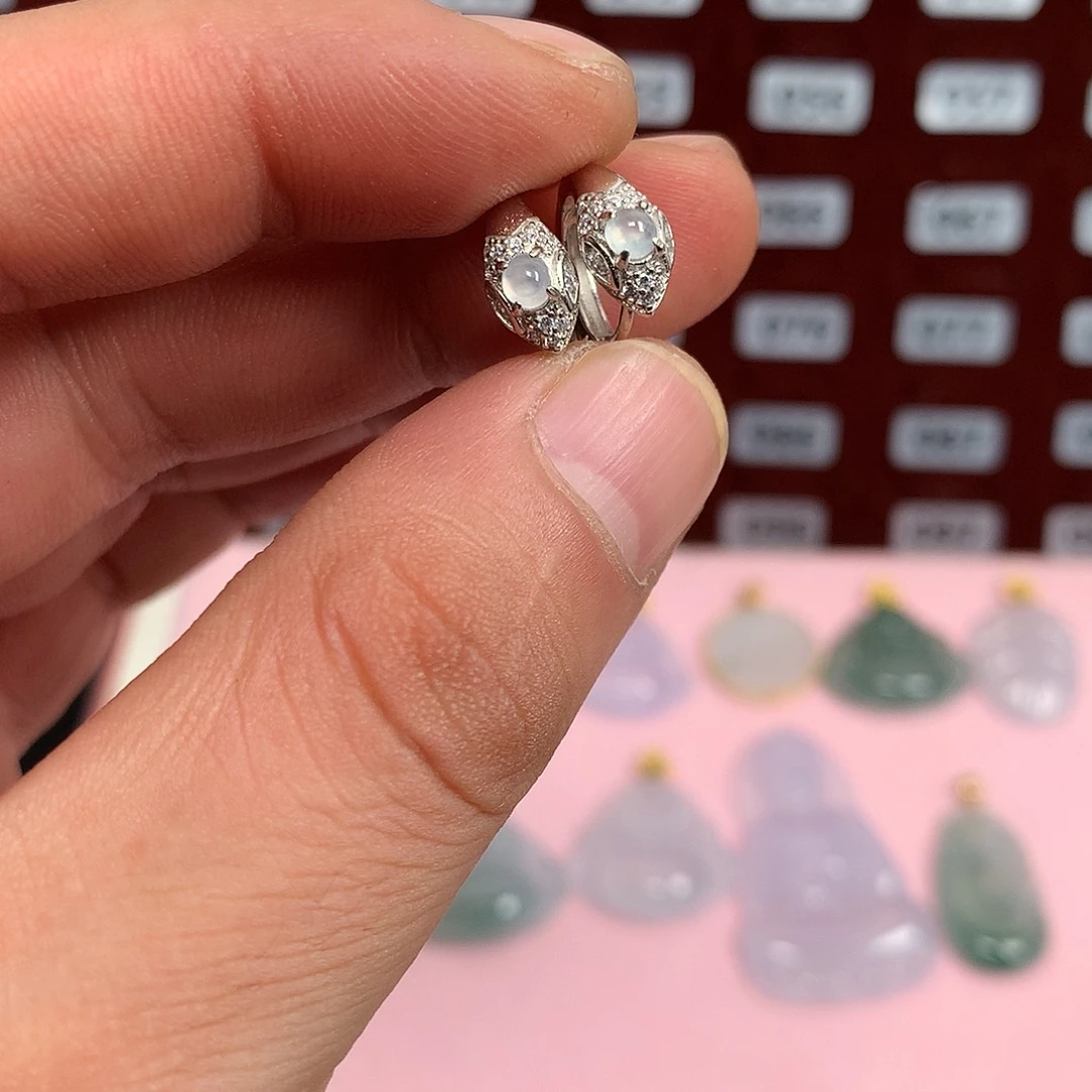 半****翡翠银S925镶嵌戒指3